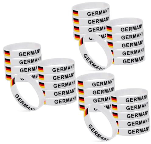 Gogogmee 3 Sets Silikonarmband Mit Länderflaggenaufdruck Sportfreundliches Armband Weich Und Bequem Einheitsgröße 10 Stück * 3