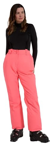 Mountain Warehouse Moon Skihose für Damen - Thermo-Schneehose, Outdoorhose für Damen, Verstellbarer Bund, mit abnehmbaren Hosenträgern, Skibekleidung, Weite Passform Intensiv Pink Damengröße EU 50