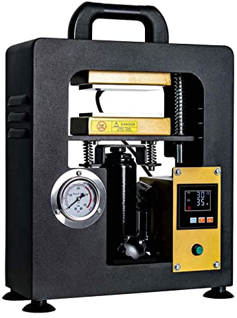 7-Ton Hydraulic Rosin Heat Press Machine, 600W Extractor Machine Dual 3x5 inch Heated Plates with Digital Timer and Temperature Control