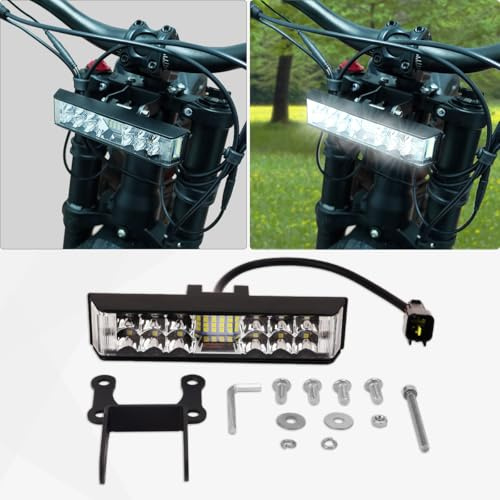 JESTOP LED Headlight Kit for Talaria Sting R MX4 MX3, Plug N Play Light Bar with Headlamp Mount Bracket, 6000K High Brightness Front Headlamp High Transmittance Bulbs Light (W/o switch)