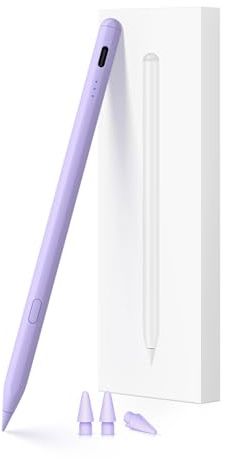 Pencil for iPad (2018-2026), USB-C Fast Charging Stylus Pen, Pixel-Perfect Tilt Sensitivity for Apple iPad 11/10/9/8/7/6/A16, iPad Mini 7/6/5, iPad Air M4/M3/M2 11/13/5/4/3, Pro M5/M4 13/12.9″/11″