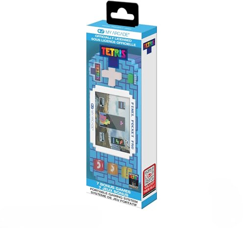 Tetris Pixel Player: Videojuego Tetris con Licencia Oficial, Llavero portátil, Juegos para niños y Adultos