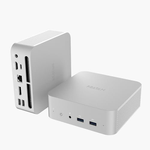 Reatan Silver9 Full-Metal Mini Gaming PC with Intel Core i9-12900HK 16GB DDR4 512GB SSD, 3200 MHz RAM, Desktop Mini Computers 2.5Gbps LAN, Wi-Fi 6/BT5.2