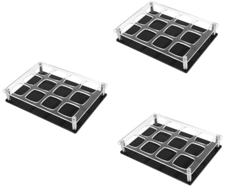 MAGICLULU 3 Pièces Porte-gobelet En Acrylique Coups Distributeur Sauce Becs Porte-verres à Shot Tir Commercial Base De Verres à Liqueur Rester Coupelles Pour Verres à Vin Transparent