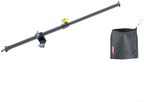 Braccio per treppiede, 55-100 cm (regolabile), braccio per treppiede per fotocamera, girevole a 360°, con vite filettata in acciaio inox da 1/4