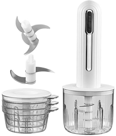 Set Di Pressa Per Aglio Elettrico -Food -Destroyer Con Set Di Ricarica USB, Taglia Vegetale Wireless Multifunzionale -culico Cipolle Di Aglio Elaborazione E Insalate