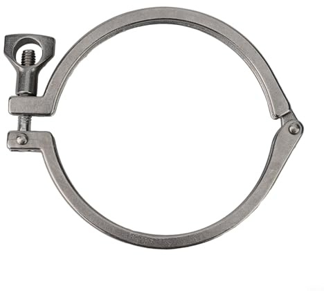 YJDOORPLAY Stainless Steel Sanitary Tri Clamp Single Pin Heavy Duty Quick Release for Ferrule Fitting SS304 Industrial Pipe Connector 1.5-4 Inch(4 inch)