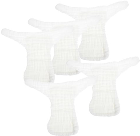 TOYANDONA 5 Stück Waschbare Baumwollwindeln für Neugeborene Atmungsaktive Babywindeln mit Auslaufsicherem Design für Nacht