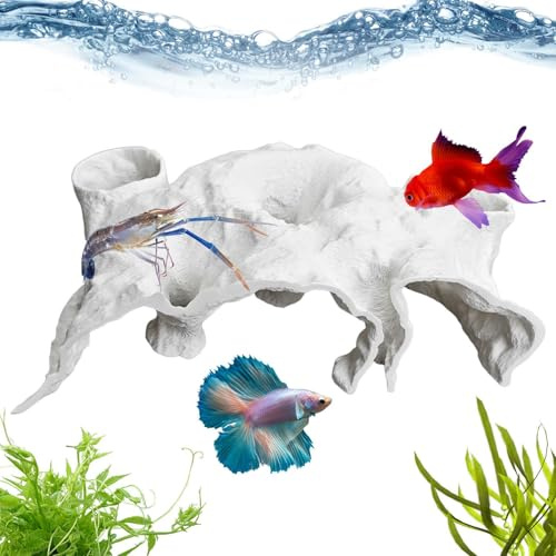 Grotta Di Pesce - Decorazione Del Rifugio Di Gamberi, Ornamento Del Serbatoio Sotterraneo, Punto Di Nascondiglio Di Riposo Acquatico | Decorazioni Per Acquari Per Il Pesce Gatto D'acqua Salata D'acqua