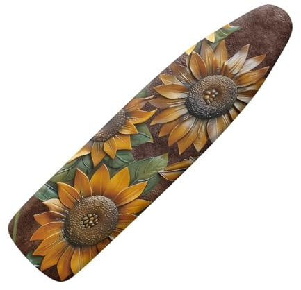 Copriasse Da Stiro Universale 120X40 Girasole Morbida Custodia Con Elastico, Resistente Al Calore, Rivestimento Impermeabile Anti-Bruciatura Con Bordo Elastico