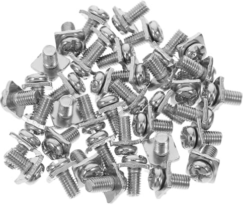 Cabilock 40 Impostati Viti Terminali con Rondelle Quadrate Carbonio Viti per Morsetti Elettrici per Fissaggio Fili Connessione Stabile e Facile Installazione