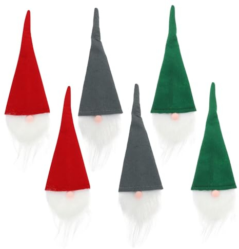 Hohopeti 6 Pièces Housse de Bouteille de Vin de Noël Décorations de Bouteille de Vin Porte-Couverts pour Fête de Noël Éléments de Décoration de Table