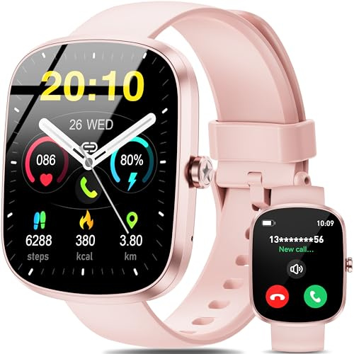 OUKITEL Montre Connectée Femme,1.91HD Smartwatch avec Appel Bluetooth,Montre Connectée Sport avec 140+Modes Sportifs,Podometre,Sommeil,Cardiofrequencemetre,Etanche IP68,Montre Femme pour Android/iOS