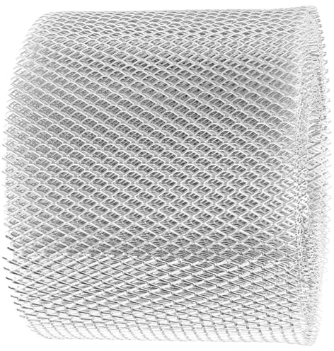 HAMPPLIES Malla para Canalones de Acero Inoxidable 127 Mm X 300 Mm, Filtro Protector para Bajantes de Lluvia, Cubierta Antihojas para Canaletas, Rejilla Resistente para Drenaje Exterior