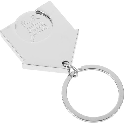 Milisten Shopping Trolley Token Keychain Metal Coin Holder Portable Key Ring for Grocery Cart Accessory