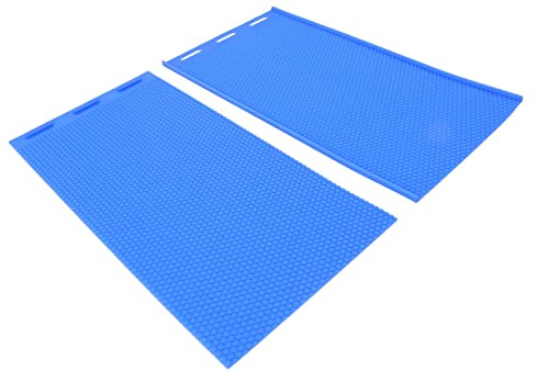 Naroote Stampo per Fogli di Cera D'api in Silicone Resistente Facile da Pulire per Forniture per Apicoltura 2 Pezzi per Grandi Dimensioni o più Piccole Dimensioni (43,4x22,5 cm) Completo per