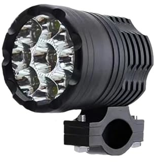 LKRGBXA Phares Auxiliaires À 9 LED Pour Feux Moto 12-80 V Haut/bas/stroboscope Longue Portée Pour Feu Antibrouillard Supplémentaire Motocross Phare Avant(1 PCS)