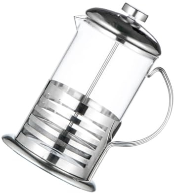 PRETYZOOM Cafetera de Prensa Francesa de Vidrio Resistente al Calor Filtro de Acero Inoxidable de 600ml para Infusiones y Té en Casa