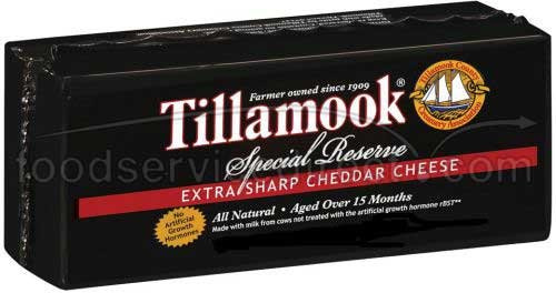 Tillamook Special Reserve Extra Sharp Cheddar Cheese, 5 Pound -- 2 per case.