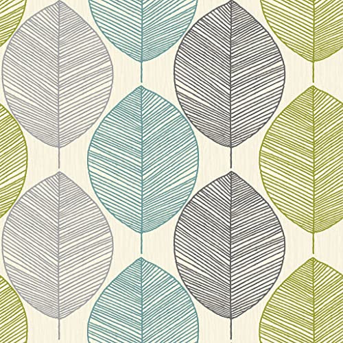 Arthouse 408207 Collection Option 1 Wallpaper, Teal/Green, 10.05 m x 0.53 m