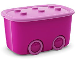 Kis Alto L Aufbewahrungsbox Funny Box 46 Liter in violett-rosa, Plastik, 58x38.5x32 cm , 1 Stück
