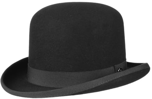 LIERYS Melone Wollfilzhut Klassischer Bowler Herrenhut Made in Germany Herren Ganzjährig schwarz 59 cm
