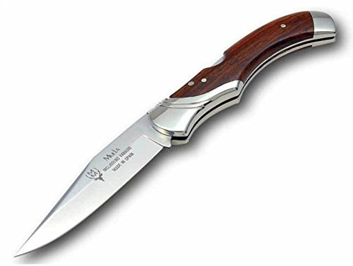 ELECTROPOLIS Messer Muela Serie GL Cocobolo Holzgriffen und Neusilber, enthält Schloss, Gesamtgröße von 21,5 cm + Geschenkkarte Mehrzweck
