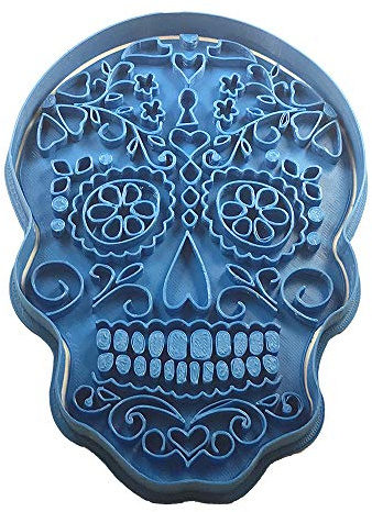 Cuticuter Halloween Calavera Mexican Cortador para Galletas, Azul