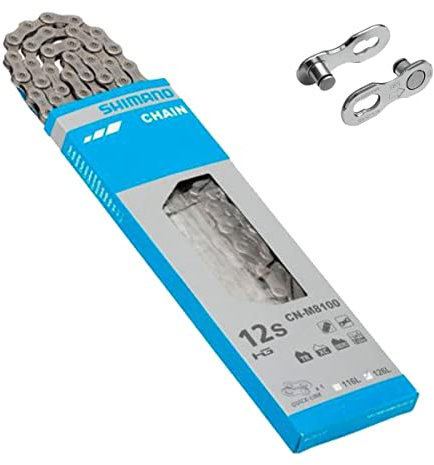 Shimano Deore XT CN-M8100 XT chain with quick link, 12-speed, 126L, Silver