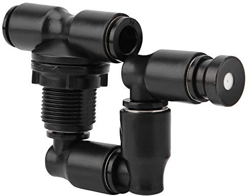 Ecological Rainforest Mist Maker Fogger Nozzle, 360 Degree Adjustable Nozzle Reptiles Fogger Mist Sprinkler Cooling System For Rainforest Tank, Black