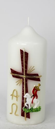 Osterkerzen Weiß 15 x 6 cm - Tischkerze (3864)