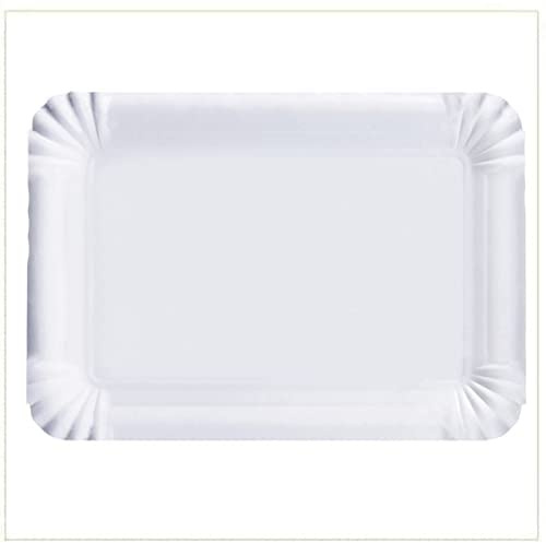 VIRSUS Vassoio di Cartone Bianco per Pasticceria - Pacco da kg. 10 (Circa 35pz) - Formato cm. 39x52,5 cm Mis. 10 - Vassoi rettangolari monouso Utilizzabili per servire Dolci, pasticcini, Torte