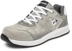 Dunlop Zapato de Seguridad S3 Flying Luka Gris en Piel de Ante, Repelente al Agua con Puntera de Composite - DL0201052 (2021 Edition) Talla 44