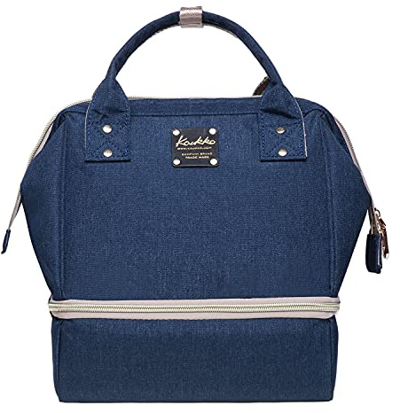 KAUKKO Baby Wickeltasche mit Kinderwagenhaken Multifunktion Nylon Große Kapazität Reiserucksack für unterwegs mit vielen Fächern