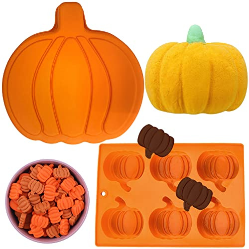 SUNSK Stampo in Silicone Halloween Zucca Stampo per Torta Silicone Stampo Halloween Stampi per Cioccolato Stampi per Cottura a Motivi Dolci Sapone Muffin Mousse Halloween Stampo da Forno