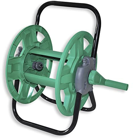 HERSIG - Carro Manguera Jardin - Carrete Sin Manguera Jardin (31x43x41,5cm) - Enrollador Portátil para Riego, Terraza, Patio, Balcón, Fácil de Usar y Transportar