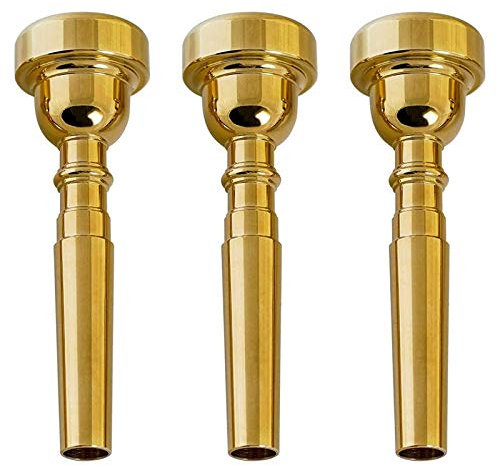 Hefddehy TrompetenmundstüCk 7C 5C 3C TrompetenmundstüCkset Musikinstrumente ZubehöR (3Er Pack) Golden