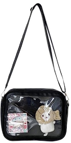 Luxuriöse PU-Ita-Tasche, Umhängetasche, niedlich, transparent, japanischer Stil, Schultertasche
