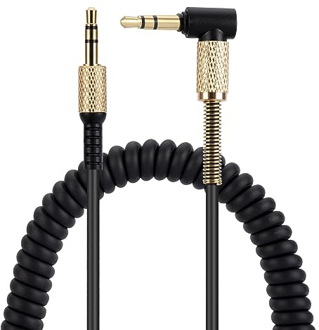 Alphatec Ersatz-Audiokabel für Marshall-Kopfhörer, kompatibel mit Monitor II Major 2 II Major 3 III Major 4 IV Mid Kopfhörern, 3,5-mm-Stereo-Klinkenkabel, 1,2 Meter, keine Fernbedienung