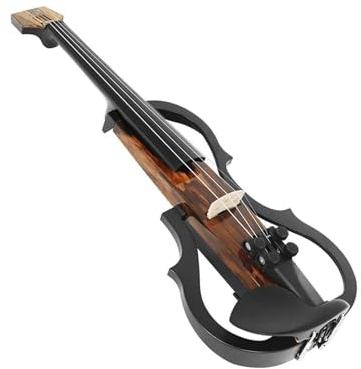 Violino Elettrico Silenzioso 4/4 Violino In Fibra Di Carbonio Con Custodia Per Il Trasporto Dell'arco Cavo Per Cuffie Accessori Per Il Resto Della Spalla