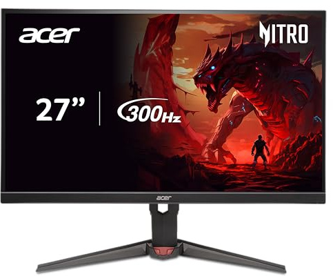 acer Nitro 27 WQHD 2560x1440 IPS PC Gaming AMD FreeSync Premium | 300Hz | Up to 0.5ms | 99% sRGB | DisplayHDR 400 | ErgoStand | VESA Mounting | 1 x DP 1.4 & 2 x HDMI 2.1 | XV272U F3bmiiprx