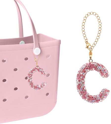 NZNDB Breloques de sac pour sac Bogg, accessoires de sac Bogg pour femmes et filles, lettres personnalisées décoratives pour Bitty Bogg Bag Sac à main Sac fourre-tout de plage, Polychlorure de vinyle,