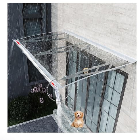 Wandmontierte Markise vordach für Haustür, Türmarkisen außen, Überdachung haustür, vordach haustür mit seitenteil, Polycarbonat-Türfenstermarkisen, für Tür Fenster Veranda überdachung terrasse(80*100c