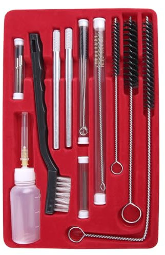 LEONTOOL Kit di pulizia per pistola a spruzzo ad aria, kit di pulizia per aerografo per uso automobilistico per la pulizia di ugelli HVLP per pistola per vernice, set aerografo multiuso con spazzola