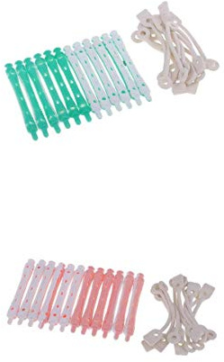 24-Pack Perm Rods Curlers for DIY Waves Styling - Professional Quality & Easy to Use - Create Beautiful Curls & Waves - Random Colors - Plastic Material - Great for All Hair T