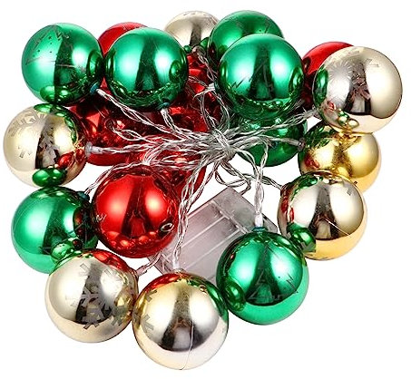 Yardenfun Lichterkette Für Weihnachten Led Lichtornament Kugel-lampenkette Dekorative String Lampe Energiesparend Und