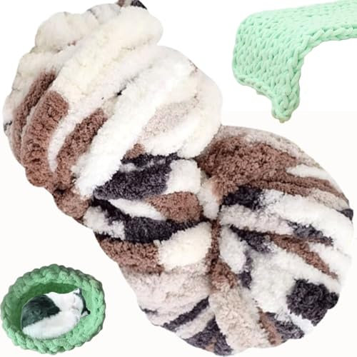 SDNAM Dicke Wolle Garn 250g Sperrige Armstricken oft Arm Knitting XXL Grobstrick Weiches Wollgarn zum Häkeln für Decke Perfekt zum Weben von Haustier Nest Decken(31#,10 roll(2500g))