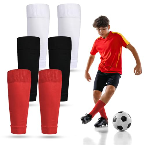 Vaktop Stutzen Kinder Fußball, 3 Paar Unisex Stutzen Ohne Socken