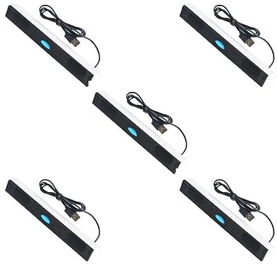 Tityvirnix Juego de 5 altavoces de computadora alimentados por USB, barra de sonido para PC, portátil, color blanco