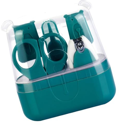 Abaodam Kit De Tondeuse À Ongles Pour Bébé Kit Baby Nail Kit 5 En 1 Engagement De Soin D'annéral Noints Set (vert)